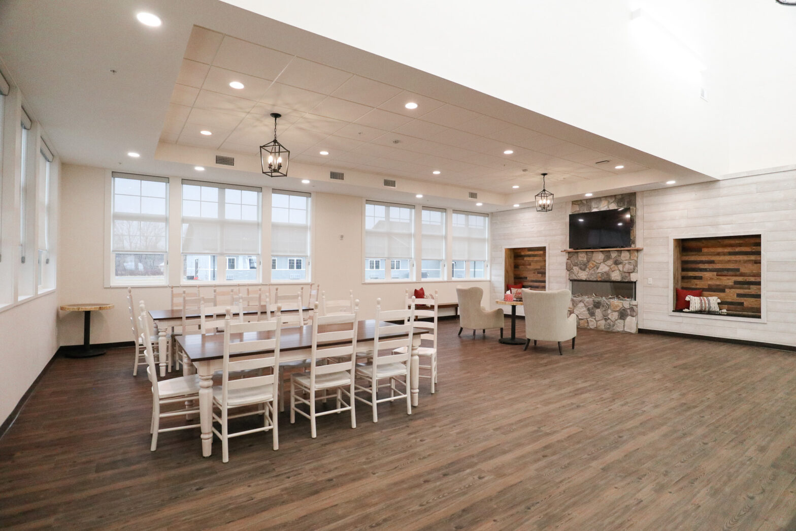 Multi-purpose event space at The Heartlands set up for gatherings and celebrations